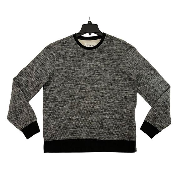 Guess Sweatshirt Womens Size Small Gray Pullover Sweater Zip Vented Hem - Picture 1 of 11